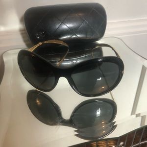 Chanel Round Black Sunglasses